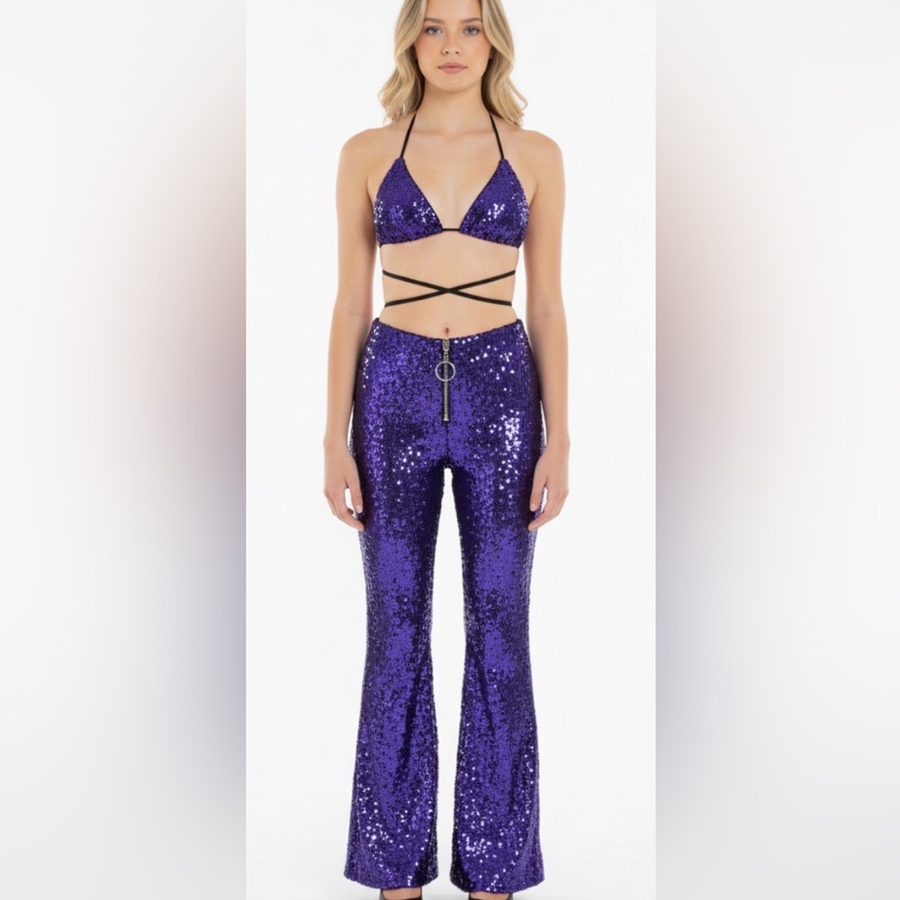 Dolls Kill Purple Sequin Set